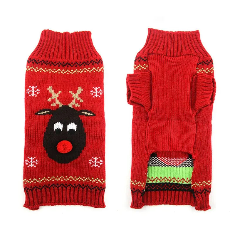 TechnuPet Dog Sweaters Knitted Christmas Dog Sweater