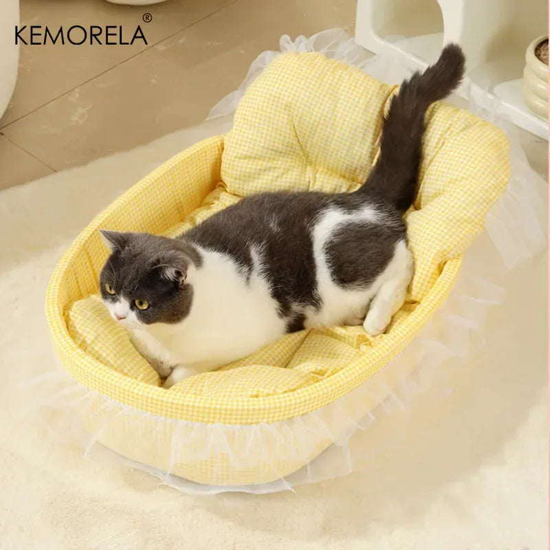 TechnuPet Cat Bed Princess Cat Sofa Bed