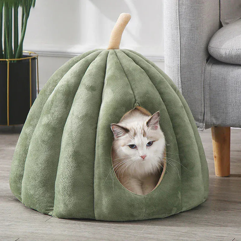 TechnuPet Cat Bed Pumpkin Warm Cat Bed