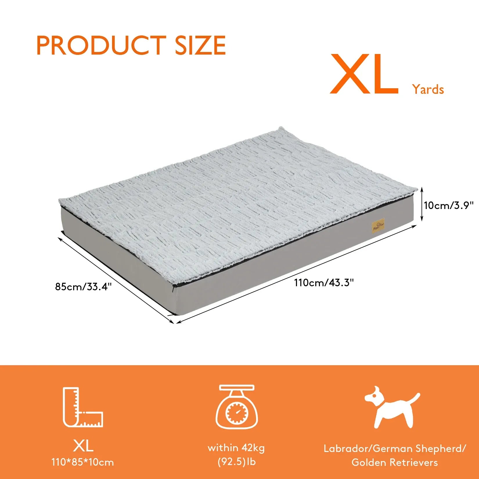 TechnuPet Dog Bed Thick Orthopedic Dog Bed
