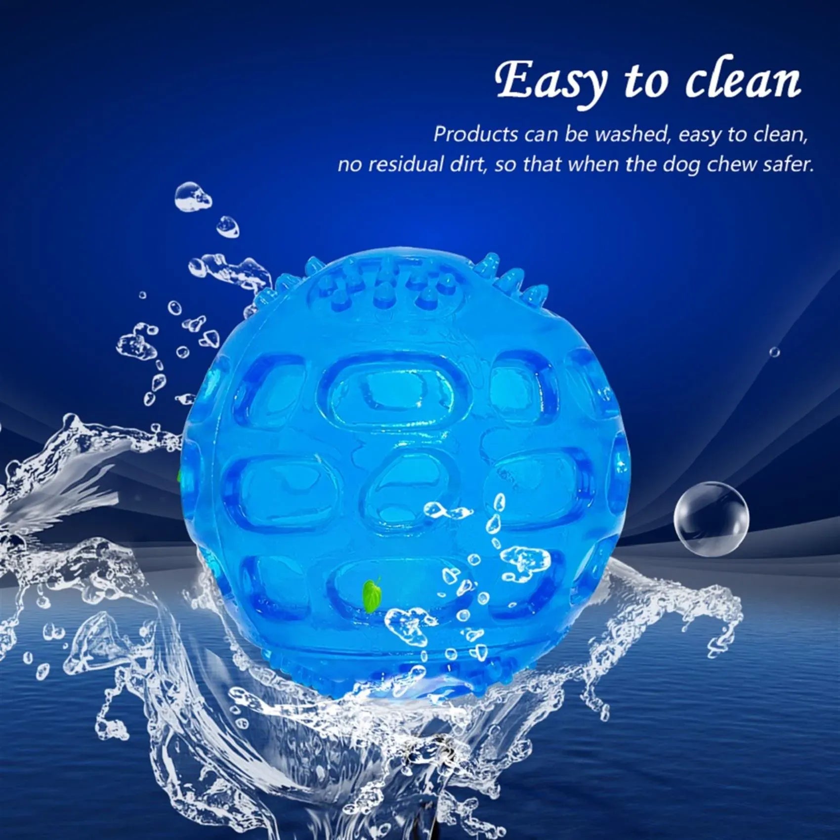 TechnuPet Dog Toys Waterproof Squeaky Dog Ball