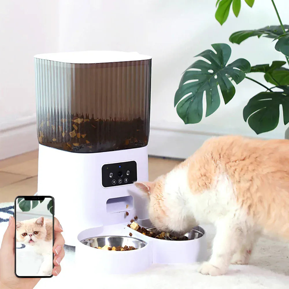 TechnuPet Smart Cat Feeder 5L Smart Automatic Pet Feeder with Camera