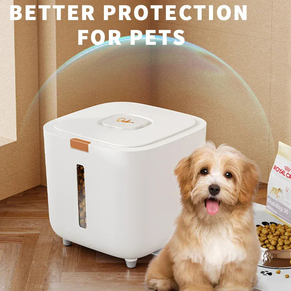 TechnuPet Smart Dog Feeder Airtight Pet Food Storage Barrel