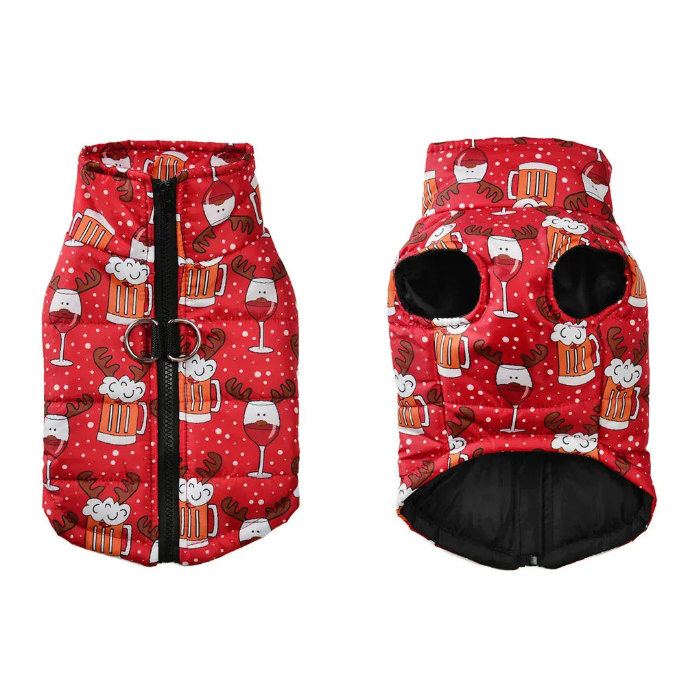 TechnuPet Dog Christmas Outfit 01 / S Christmas Party Dog Coat with Windproof Design