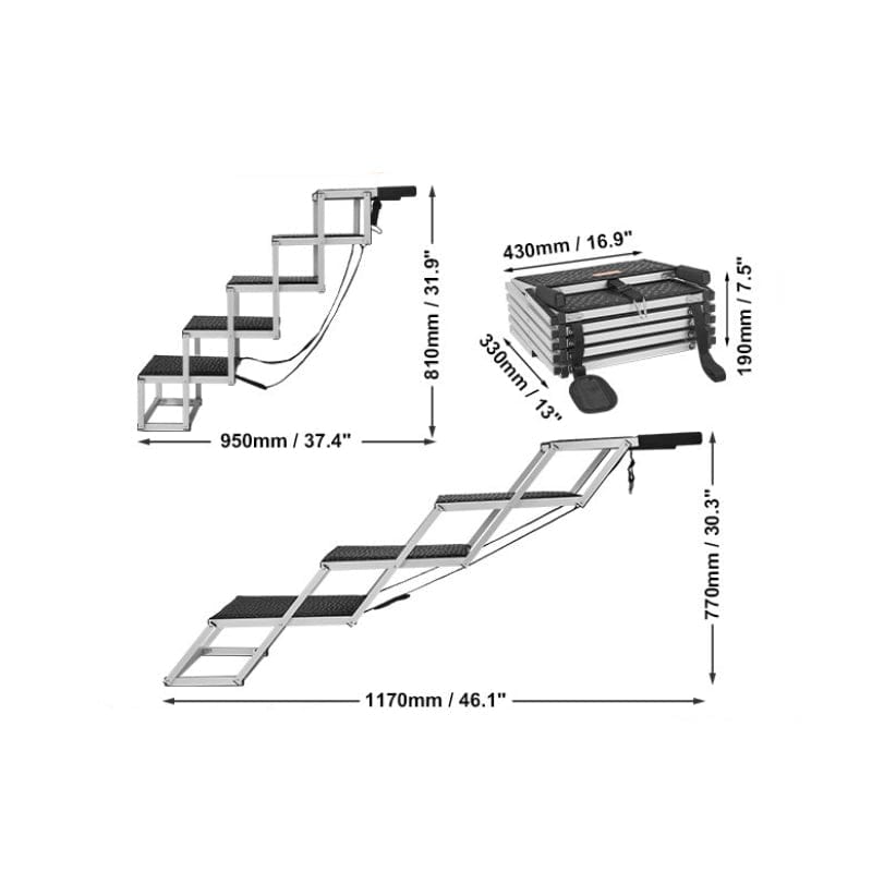 TechnuPet Car Accessories for Dogs Dog Car Steps
