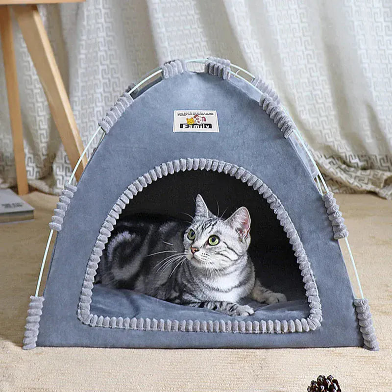 TechnuPet Cat Houses Foldable All-Season Cat Tent House