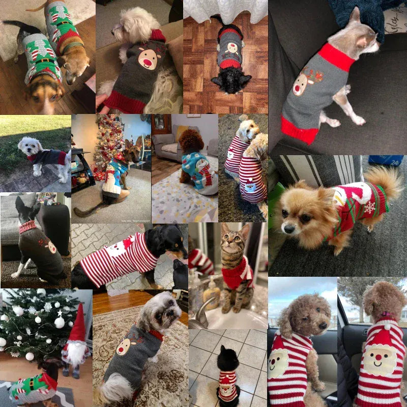TechnuPet Dog Sweaters Knitted Christmas Dog Sweater