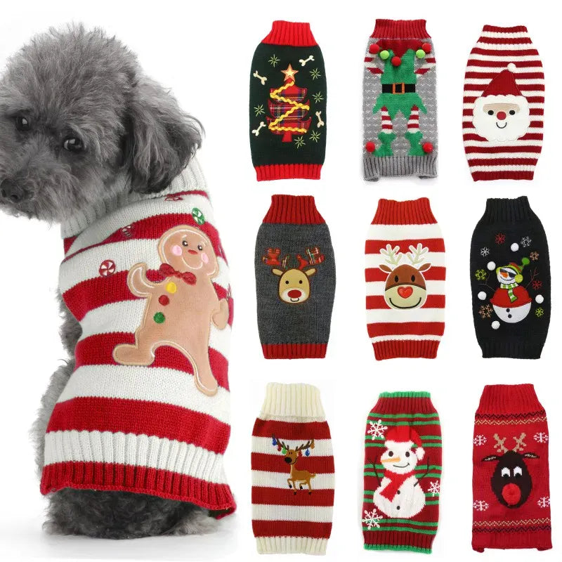 TechnuPet Dog Sweaters Knitted Christmas Dog Sweater