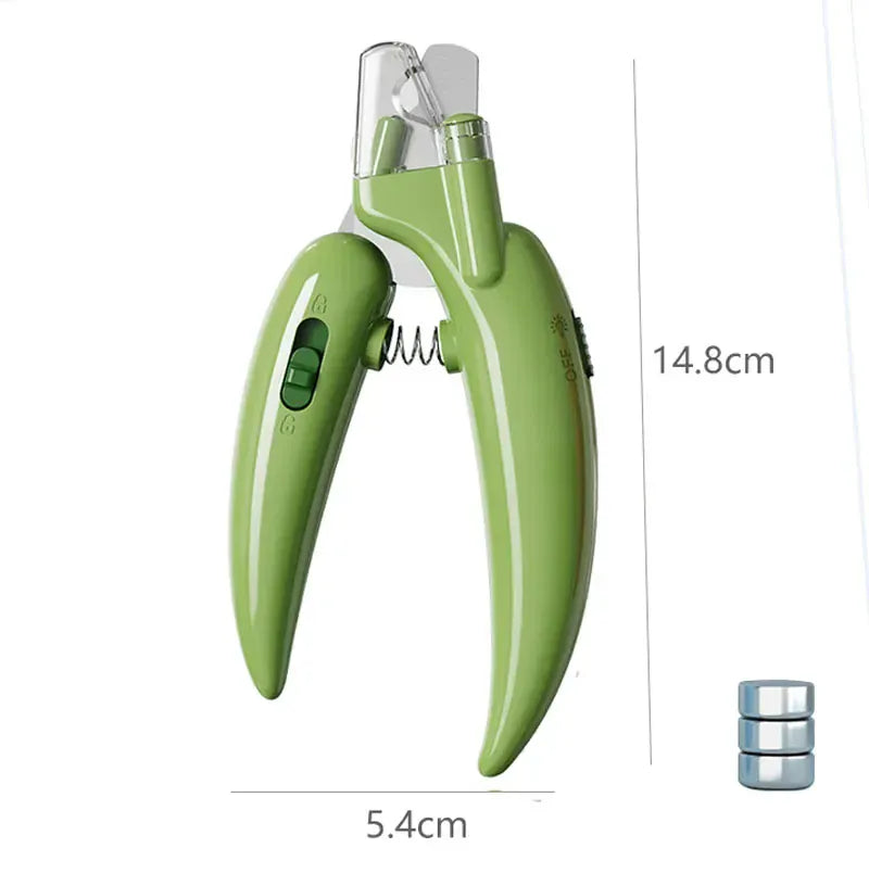 TechnuPet Cat Nail Care Green LED LED Pet Nail Clippers