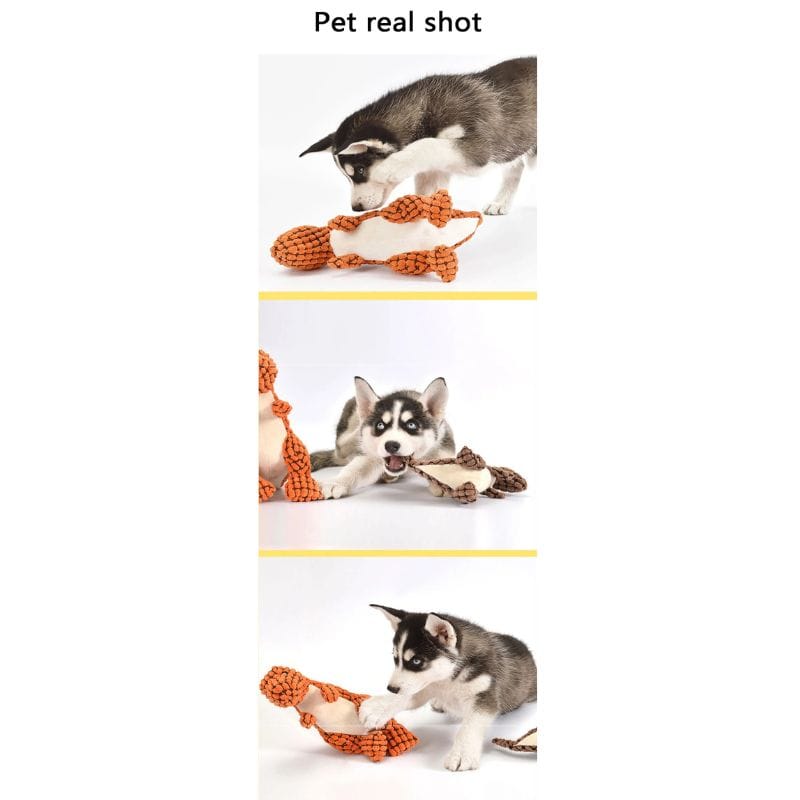 TechnuPet Dog Toys Plush Dinosaur Squeaky Dog Toy