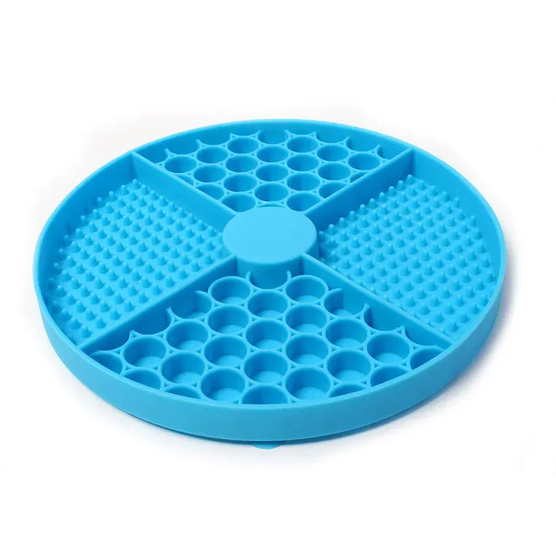 TechnuPet Smart Dog Feeder Blue Silicone Licking Mat for Dogs