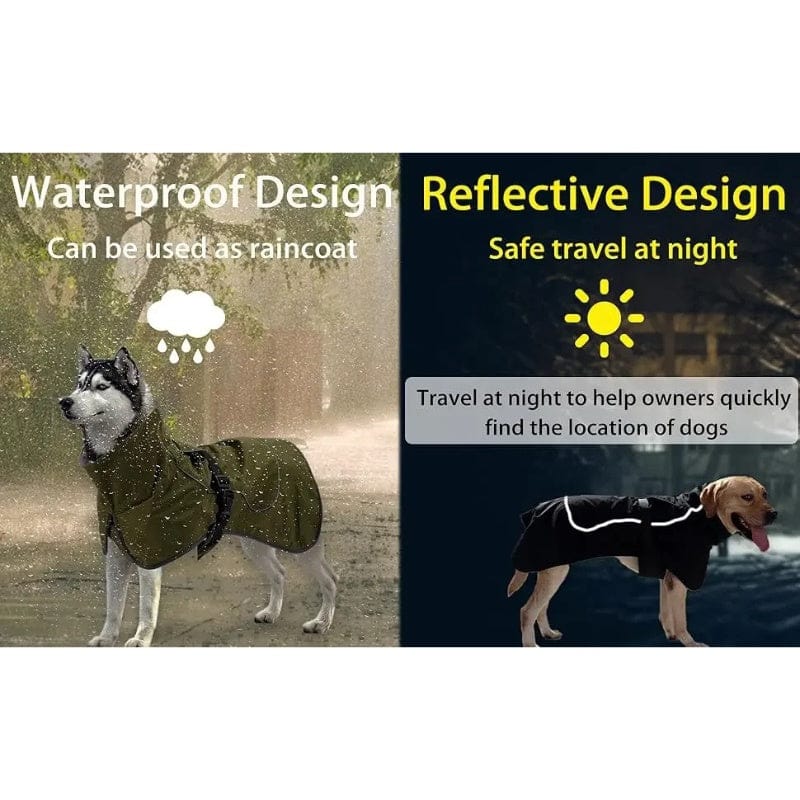 TechnuPet Dog Raincoats Waterproof Dog Raincoat with Soft Fleece Lining