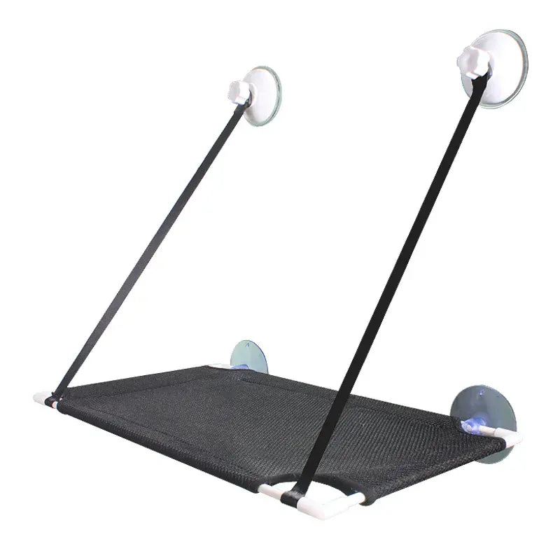 TechnuPet Cat Hammock Black single layer Window Cat Hammock Suction Mount